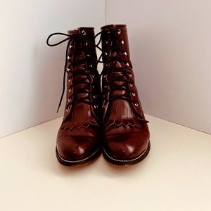Diamond J Justin Lace up boots size 6.5 S30800
